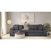 Big-Sofa HOME AFFAIRE "Soft&Cosy XXL" Sofas Gr. B/T: 303cm x 123cm, Cord, grau (anthrazit) Mega Sofa, in Cord, inklusive Kissen Bestseller