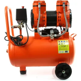 BJC Druckluft Kompressor 24L 8 BAR Ölfrei Luftkompressor 2 Kolben Flüsterkompressor Abschaltautomatik