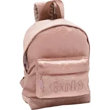 GOLA Mini Harlow Velvet Snake Rucksack Pink