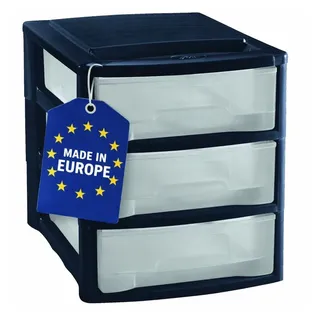 MONDEX PLS6131 Bürobox 3 Schubladen Organizer DIN A4 Ablage