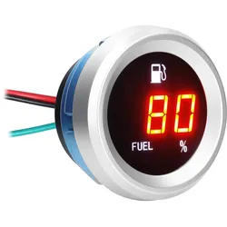 Digitale Kraftstoffstandsanzeige mit blinkendem Alarm, Auto-Kraftstoffstandsmesser, 9–35 V, Kraftstoffstandsprüfer für Auto bunt