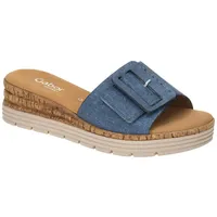 Gabor 62.702 Damenschuhe / bequeme Pantoletten blau Freizeit NEU - blau, - 37,5