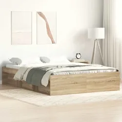 Bettgestell Sonoma-Eiche 135x190 cm