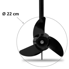 Eberth Außenborder 12 V 50 lbs Schwarz