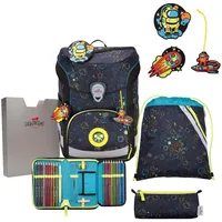 DerDieDas ErgoFlex Easy LED Schulranzenset 5-teilig Crazy