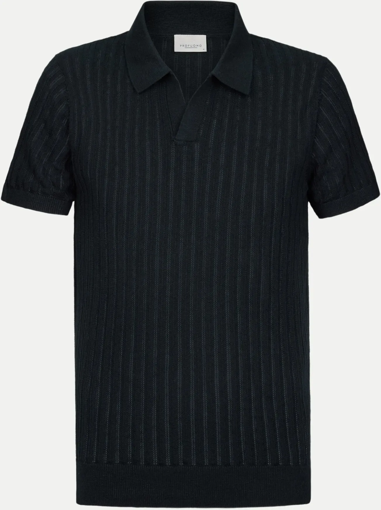 Poloshirt mit offenem Kragen Schwarz XXL