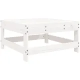 vidaXL Gartenhocker Weiß Massivholz Kiefer