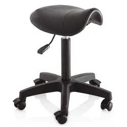 *Ausverkauf Xanitalia Rollhocker mit Sattelsitz schwarz