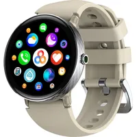 Drahtlose Anrufe Damen Smartwatch 1,2 Zoll AMOLED Bildschirm Doppelriemen Gesundheitsueberwachung Smart Watch - Schwarz