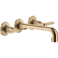 GESSI Inciso- 2-Griff-Waschtisch-Wandarmatur 190-210mm - warm bronze