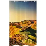 ABAKUHAUS Duschvorhang Toskana Crete Senesi 120 x 180 cm blau/grün