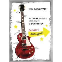 Apollo Geburtstagskarte A4 E- Gitarre APOLLO 97679 m. Musik