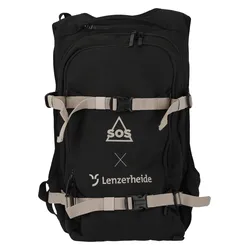 Sportrucksack SOS "Lenzerheide", schwarz (schwarz, schwarz), Rucksäcke, Damen, B: 13cm, Kunstfaser, unifarben, mit bequemer Polsterung, B:13cm