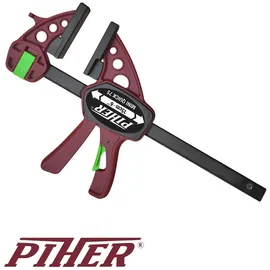 PIHER Einhandzwinge Kunststoff 30 cm Rot/Schwarz
