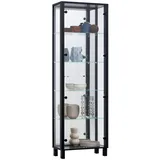 Finori Vitrine, schwarz B/H/T: ca. 62x189x33 cm - schwarz