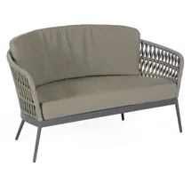 SonnenPartner Sofa Advokat Alu/Polyrope grau inkl. Kis sen SonnenPartner