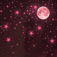 Leuchtsterne Wandaufklebe, Sterne und Mond Fluoreszierend Aufkleber,Leuchtaufkleber Leuchtsticker Wanddeko für Kinderzimmer, Schlafzimmer (Rosa)