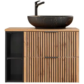 petits-meubles Gaia 2-tlg. Eichenoptik/Schwarz