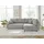 s-style möbel ECKSOFA Alma Hellgrau Cord - Ottomane rechts