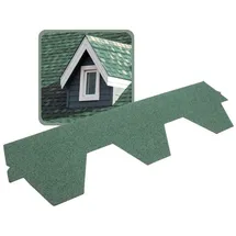 DAPRONA Dachschindeln Hexagonal Muster 1m x 32cm, Bitumen Grün