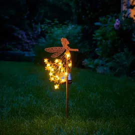 NORTHPOINT LED Solar Gartenstab Solarstecker Außenbereich mit Dämmerungssensor Fee Version 1