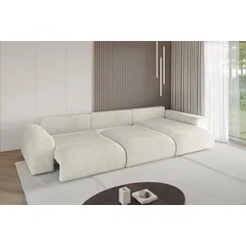 altdecor Ecksofa Cord 2-Sitzer Creme
