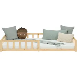 Homestyle4u Kinderbett Homestyle4u 90 x 200 cm Kiefer massiv natur