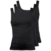 SCHÖLLER Baumwolle Achselhemd 3er Pack - 46 schwarz) (SC-0050)
