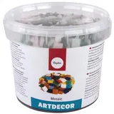 Rayher Mosaik Mix 1x1cm ca.1300 Stück Dose 1kg Grün-Töne