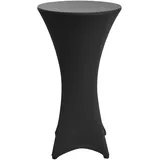 Beautissu Stella Stehtischhusse Ø 70 cm Schwarz