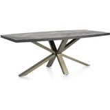 Henders & Hazel Metaluxe Esstisch oval Eiche furniert/Metallgestell