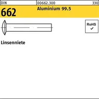 Industrial Quality Supplies DIN 662 Linsenniete Aluminium 5 x