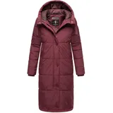 Marikoo Winterjacke "Soranaa", Damen, Gr. M, rot (wine), Obermaterial: 100% Polyester; Futter: 100% Polyester; Wattierung: 100% Polyester; Ärmelfutter: 100% Polyester, Jacken Winterjacke, langer Winter Mantel mit Kapuze