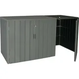 MCW Mülltonnenbox MCW-J28-XL-1-2er grau