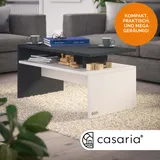 CASARIA Couchtisch Sacramento Weiß/Anthrazit 95x55x50cm