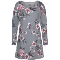 VIVANCE DREAMS Damen Nachthemd grau-allover Gr.36/38