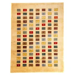 Morgenland Gabbeh Teppich - Loribaft Perser - 159890 - 197 x 144 cm - hellbraun - rechteckig