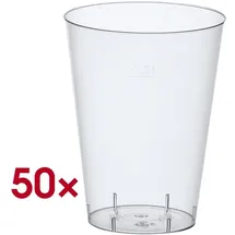 Papstar Plastikbecher 0,2 l Glasklar 50 St.