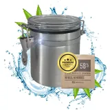 TronicXL Premium Cannabis Aufbewahrung Aufbewahrungsdose 250ml luftdicht kompatibel mit Boveda + Pack 58% Größe 8 Grow Ernte Dose Behälter Vorratsdose Metall Container Stash Box