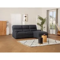 Ecksofa Relaxsofa elektrisch - Stoff - Ecke Rechts - Anthrazit - LUNANO