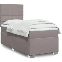 vidaXL Boxspringbett 140 x 200 cm Taupe