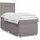 vidaXL Boxspringbett 140 x 200 cm Taupe