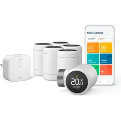 TADO Heizkörperthermostat "6x Smart X + Bridge X", weiß (grundfarbe), 6 St., Heizkörperthermostate