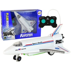 LEAN Toys Spielzeug-Flugzeug Jet Ferngesteuert Spielzeug Lichter Batterie Flugzeug Flugzeugmodell weiß