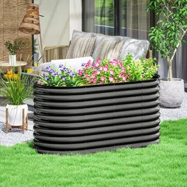 Outsunny Hochbeet,, - 160Lx80Wx80Hcm - Dunkelgrau,