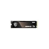 MSI SPATIUM M480 SSD 2TB - PCIe 4.0 NVMe M.2 Internal Solid State-Laufwerk, 7000MB/s Lesen & 6800MB/s Schreiben, 3D NAND, Integrierte Datensicherheit, MSI Center - 5 Jahre Garantie (1400 TBW)