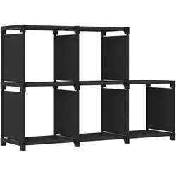 vidaXL Würfel-Regal 5 Fächer Schwarz 103x30x72,5 cm Stoff
