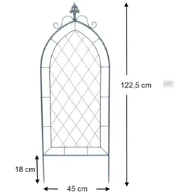 DanDiBo Ambiente Rankhilfe Metall Rankgitter 120 x 0,5 cm Grau