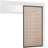 Weide Holzoptik Lamellenwand für Weide Pergola 1,23m in Anthrazit aus Aluminium