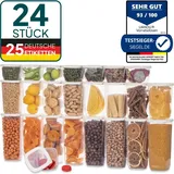 uandu Vorratsdosen mit Deckel Luftdicht Set, BPA frei, Aufbewahrungsbox Küche, Vorratsdosen-Sets, Vorratsdose Küchenorganizer, Vorrats... - Weiß